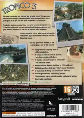 Tropico 3 (USA) box cover back